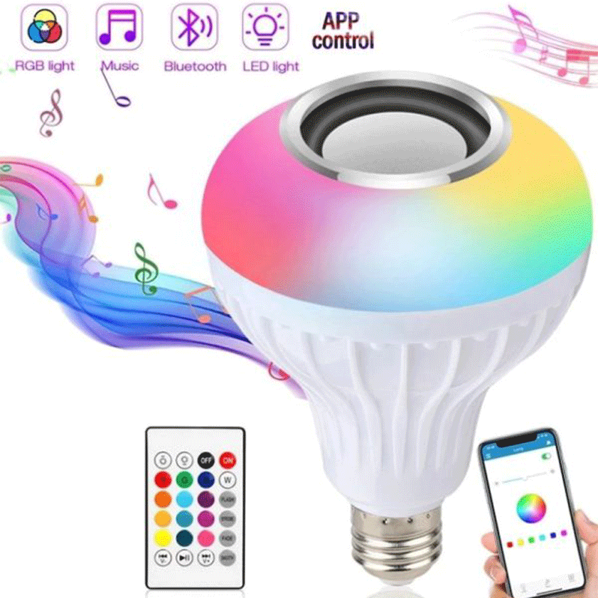 Smart Led Light Bulb With Built-in Bluetooth Speaker And Remote Control