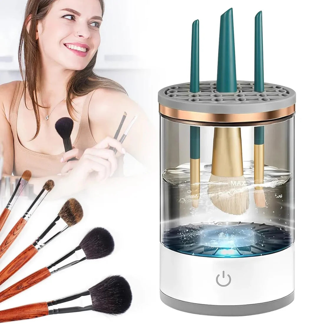 Automatic Makeup Brush Cleaner