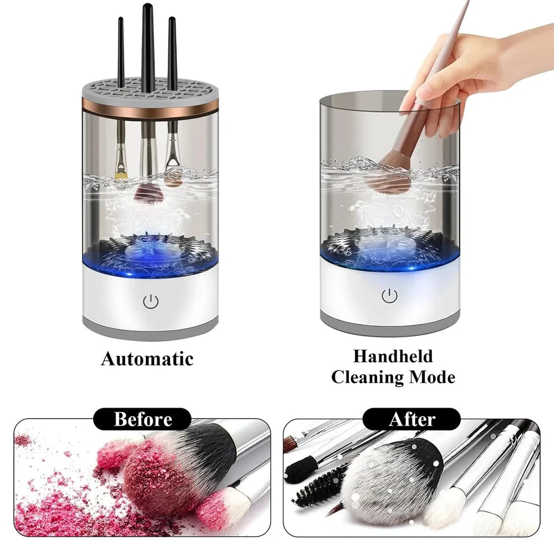 Automatic Makeup Brush Cleaner