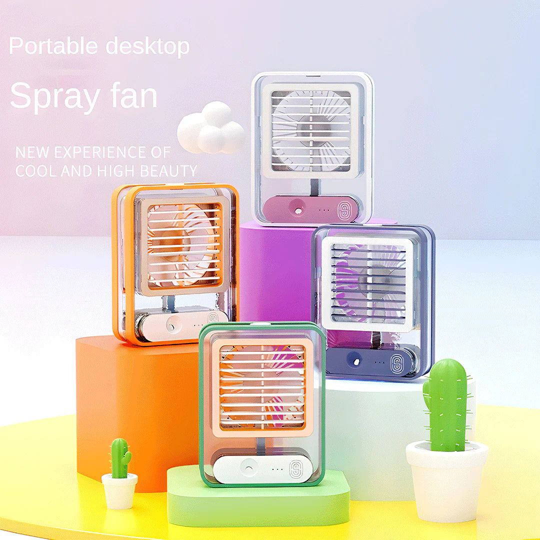 Rechargeable Desktop Air Conditioning Fan & Humidifier