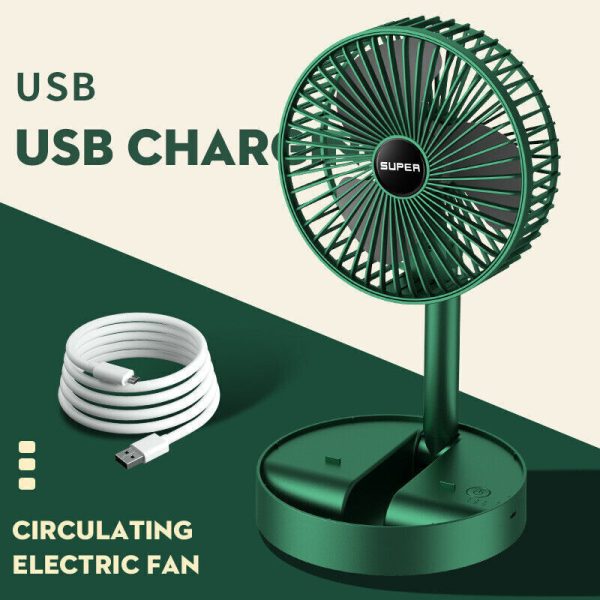 Portable Rechargeable Telescopic Folding Fan