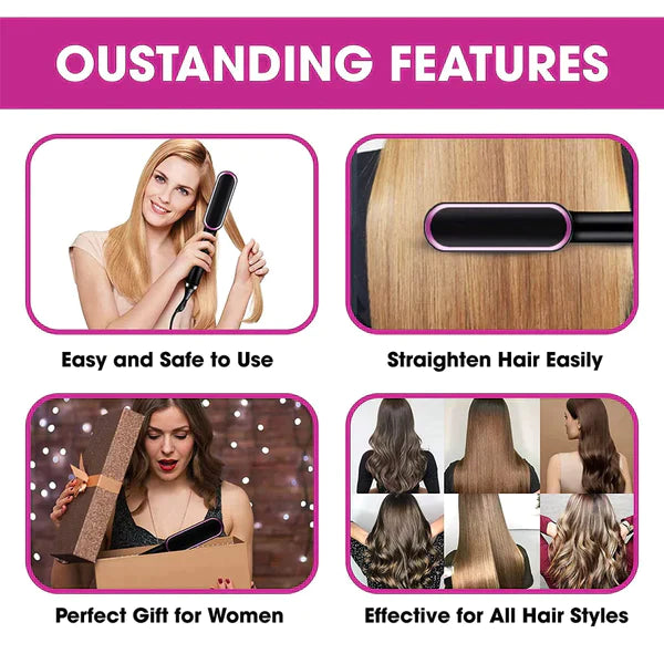 2 in 1 Hair Straightening Comb